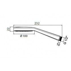 Sprchová ružica 1-polohová PRETO