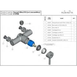 Sprchový set s pákovou baterií ULTRA-15 DINA