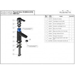 Umyvadlová baterie UNO-18 NEW Černá