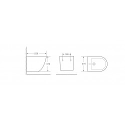 Závěsný bidet OVALE