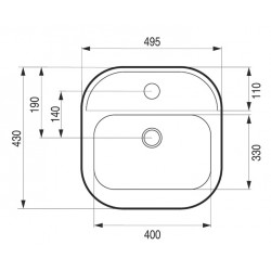 Umyvadlo STAMPO - na desku i zápustné