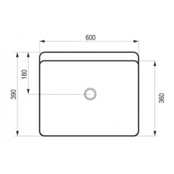 Umyvadlo na desku OBLIQUE