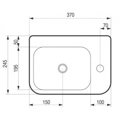 Umývátko PICCOLO MINI 37,5 × 24,5 × 13,5 cm