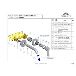 Podomítková umyvadlová baterie TORINO