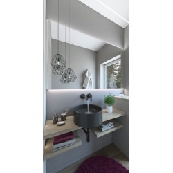 Podomítková umyvadlová baterie TORINO-1F set Černá