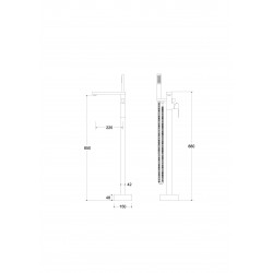 Stojanková vaňová batéria VARIUM Čierna