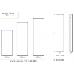 Koupelnový radiátor se zrcadlem INDIVI
