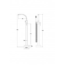 Stojánková vanová baterie DECCO I Chrom