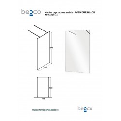 Walk-in sprchovací kút AVEO DUE BLACK