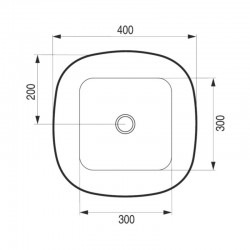 Umyvadlo SPIGOLO PIANO 40 × 40 × 10,5 cm - na desku