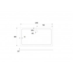 Obdelníková mramorová sprchová vanička VENETS