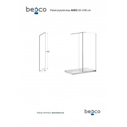 Walk-in sprchový kout AVEO BLACK