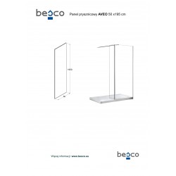 Walk-in sprchový kout AVEO BLACK