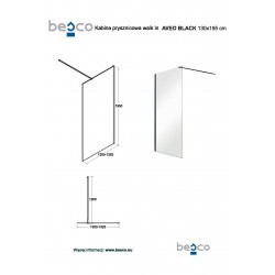 Walk-in sprchový kout AVEO BLACK
