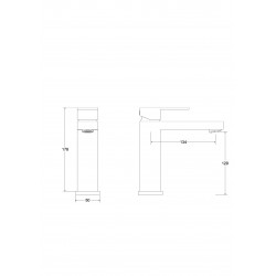 Stojánková umyvadlová baterie MODERN II Chrom