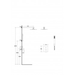 Podomítkový sprchový set Modern/Varium II