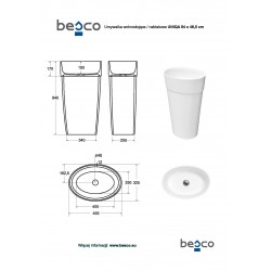 Volně stojící umyvadlo UNIQA GLAM - grafitová