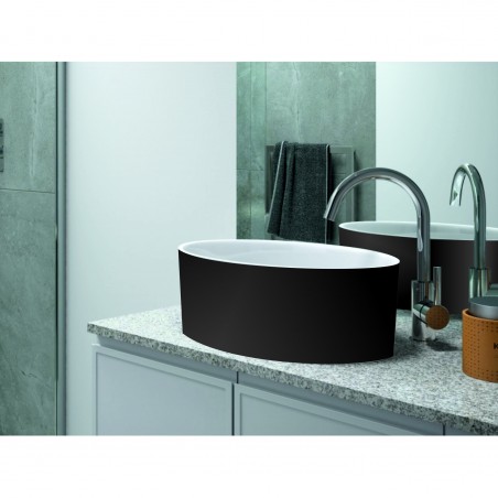 Umyvadlo na desku UNIQA Black&White