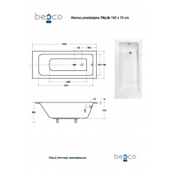 Obdélníková vana TALIA SLIM