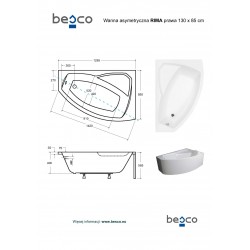 Asymetrická rohová vana Olsen Spa RIMA