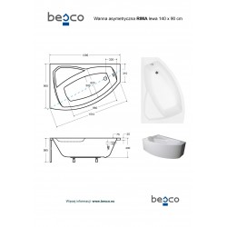 Asymetrická rohová vana Olsen Spa RIMA