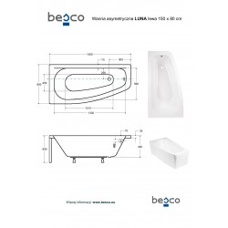 Asymetrická vana Olsen Spa LUNA