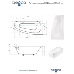 Asymetrická vana Olsen Spa LUNA