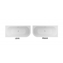 Asymetrická vana AVITA SLIM+