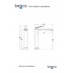 Vysoká stojanková umývadlová batéria ASPIRA I zlatá