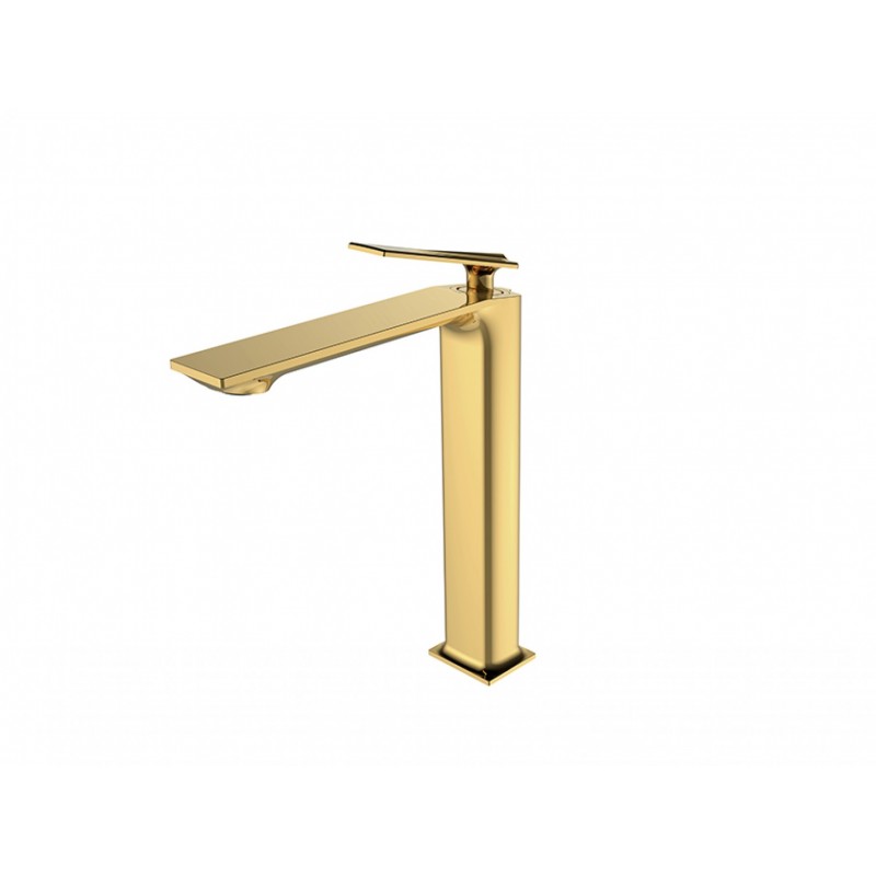Vysoká stojánková umyvadlová baterie ASPIRA I zlatá