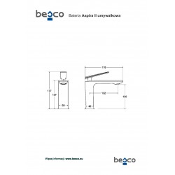 Stojánková umyvadlová baterie ASPIRA II chrom