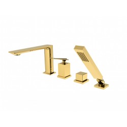 4 - otvorová vaňová batéria ASPIRA zlatá s príslušenstvom