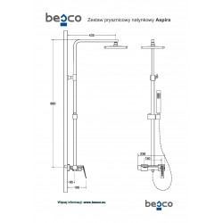 Nástenný sprchový/vaňový set ASPIRA zlatá