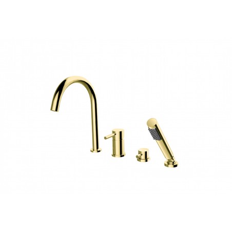 4 - otvorová vanová baterie ILLUSION zlatá s příslušenstvím