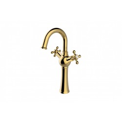 Vysoká stojanková umývadlová batéria RETRO I Zlatá