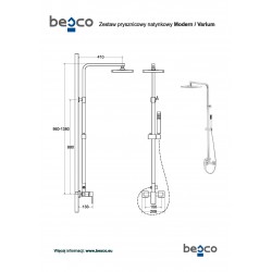 Nástěnný sprchový set MODERN/VARIUM chrom