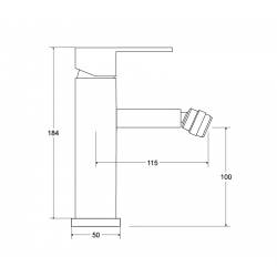 Bidetová batéria MODERN/VARIUM čierna