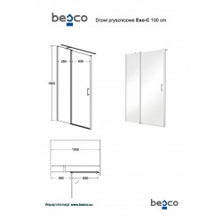 Bezrámové sprchové dveře EXO-C