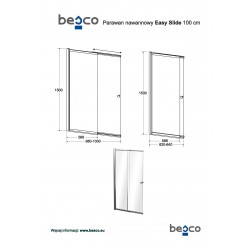 Vanová zástěna EASY SLIDE CHROM