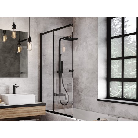 Vaňová zástena EASY SLIDE BLACK