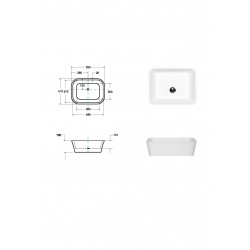 Umyvadlo na desku ASSOS