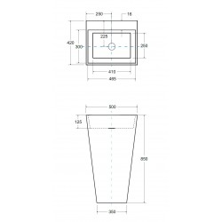 Volně stojící umyvadlo TULIP