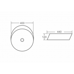 Umyvadlo na desku OBLIQUE NEW