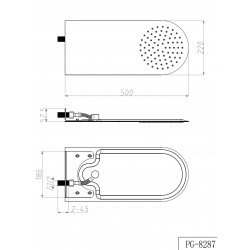 Hlavová sprcha STROMBOLI SLIM PLUS
