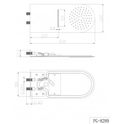 Hlavová sprcha kulatá s vodopádem STROMBOLI SLIM PLUS