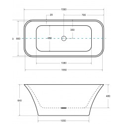 Volně stojící vana Neapol