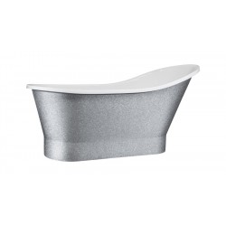 Volně stojící vana GLORIA Glam - stříbrná