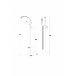 Stojánková vanová baterie DECCO II Zlatá