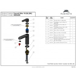 Umyvadlová baterie ULTRA U-18 NEW BLACK
