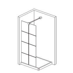 Walk-in sprchovací kút ALBOX BLACK